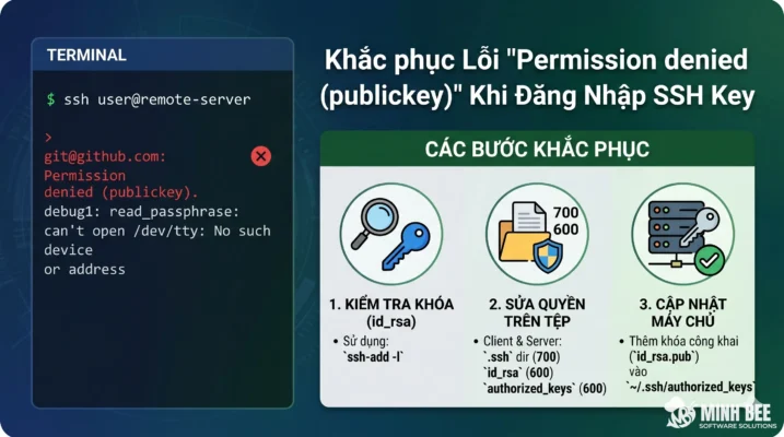 Khắc phục Lỗi "Permission denied (publickey)" Khi Đăng Nhập SSH Key