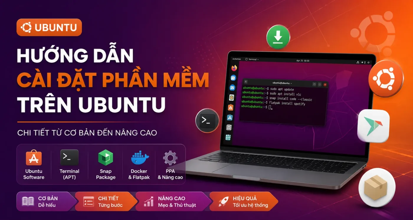 Hướng dẫn cài đặt phần mềm trên Ubuntu chi tiết từ cơ bản đến nâng cao