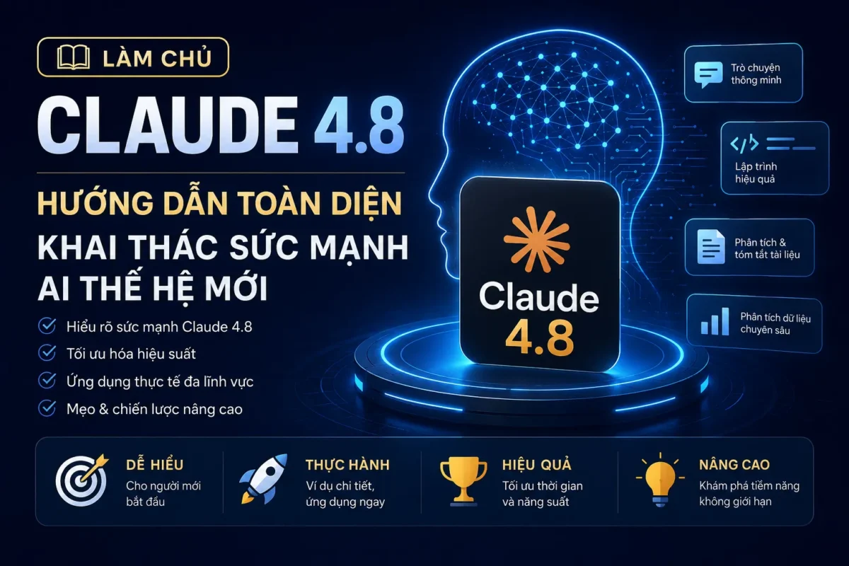 Làm chủ Claude 4.8: Hướng dẫn toàn diện khai thác sức mạnh AI thế hệ mới 1 Làm chủ Claude 4.8: Hướng dẫn toàn diện khai thác sức mạnh AI thế hệ mới