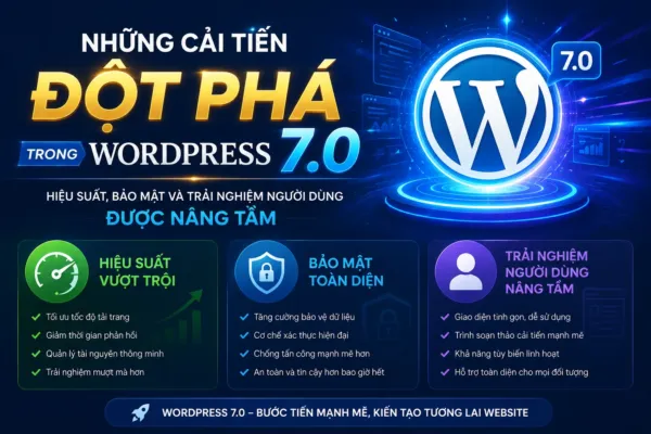 Những cải tiến đột phá trong Wordpress 7.0: Hiệu suất, bảo mật và trải nghiệm người dùng được nâng tầm