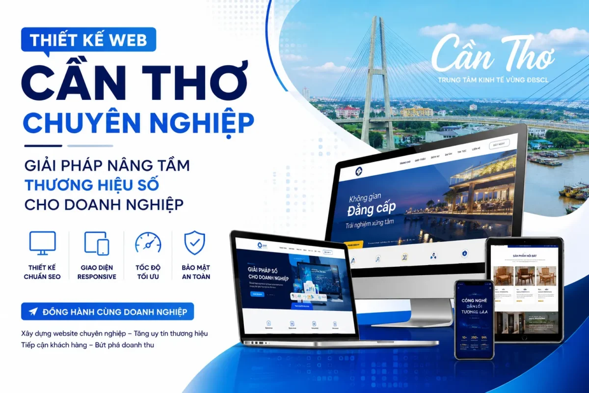 Thiết kế Web tại Cần Thơ: Nâng tầm thương hiệu, bứt phá doanh thu cho doanh nghiệp
